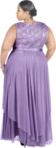 Vista 4 de RM Richards Vestido de chaqueta formal de talla grande para mujer - Vestido de madre de la novia