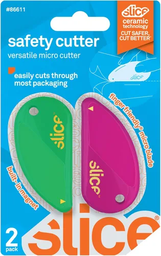 Vista 14 de Slice 00200 cutter de seguridad con hoja de cerámica, corta papel y cupones, no corta la piel, Verde, 1