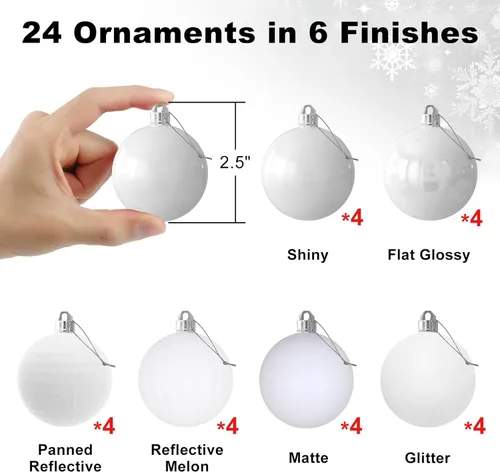 Vista 2 de GameXcel - Esferas navideñas grandes y ornamentos colgantes para árbol de Navidad que no se rompen