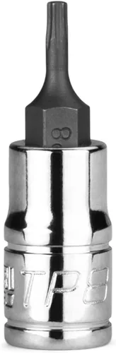 Capri Tools TP8 Star Plus Bit Socket, 1/4 pulg. de unidad de transmisión