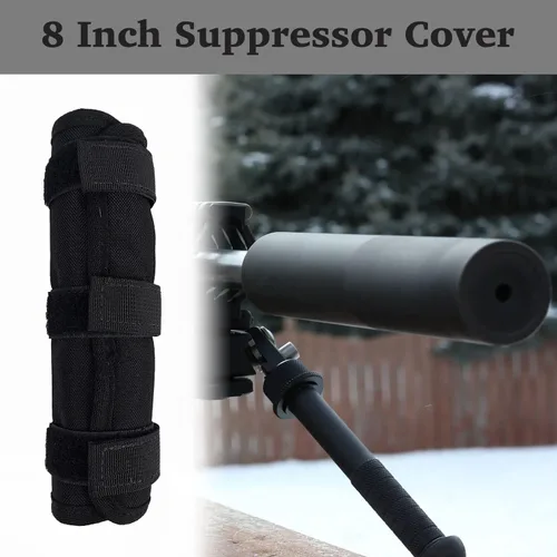 Vista 2 de Cubierta supresora de 8 pulgadas con funda interior a prueba de quemaduras para silenciador con aislamiento térmico y supresor de engranajes
