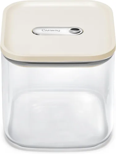 Vista 12 de Caraway Recipiente hermético de vidrio de 1 cuarto de galón con tapa, contenedor de almacenamiento de cocina no tóxico, sin BPA, apilable