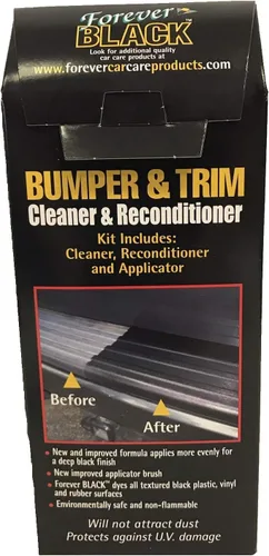 Vista 3 de Juego de limpieza de parachoques y molduras Forever Black (Fórmula mejorada y tamaño más grande)