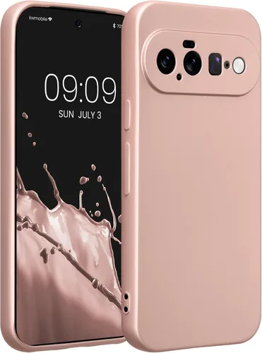 Vista 263 de kwmobile Funda compatible con Google Pixel 9 - Funda protectora delgada de TPU para teléfono - Acabado mate suave - Piedra antigua