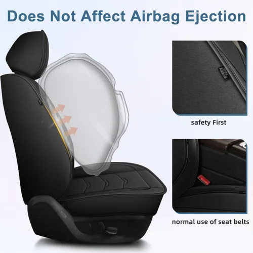 Vista 142 de Fundas de asiento para Toyota 4runner 2003-2025, fundas de asiento de automóvil de cuero impermeables, resistentes a los arañazos, fáciles