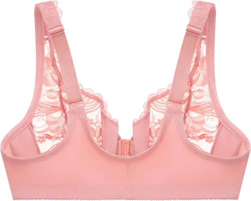 Vista 5 de Glamorise Women's Plus Size Wonderwire Lace Front-Closure Underwire #9245