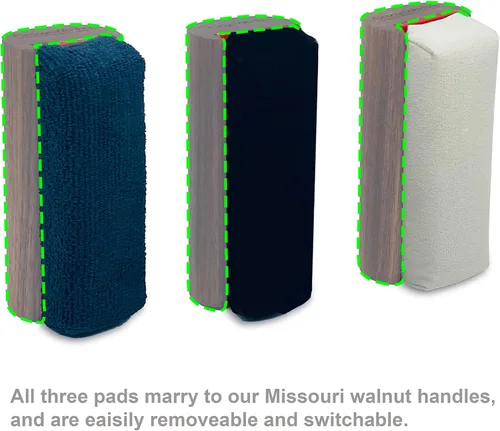 Vista 4 de GrooveWasher Almohadilla de limpieza de gamuza – Almohadilla de limpieza reemplazable para mango de madera dura de 5 pulgadas en el kit de limpieza