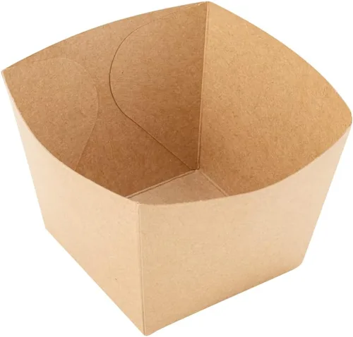Vista 22 de Restaurantware -Bio Tek - Cajas de aperitivos de 4.3 x 3.2 pulgadas, 200 cajas desechables para papas fritas – Forro de polietileno, apto para frío