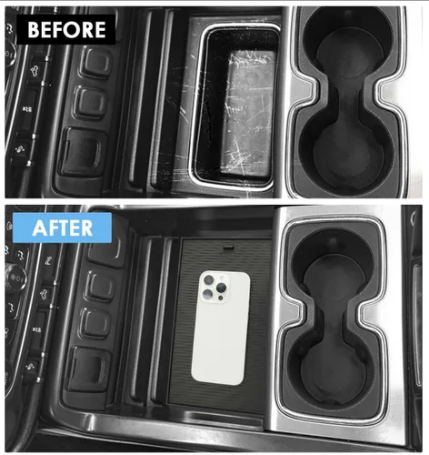 Vista 4 de LFOTPP Organizador de consola central de 3 piezas para Chevy Silverado 2014-2018/GMC Sierra 1500 y Silverado y Sierra 2500HD/3500HD 2015-2019