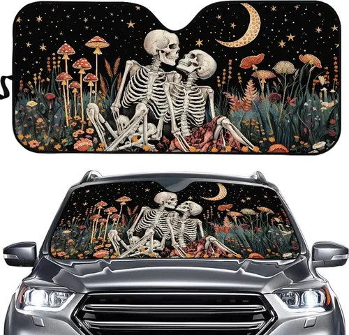 Vista 31 de SEANATIVE Funny Car Windshield Sun Shade UV Ray Sun Visor Protector Front Window Sunshade Angry Eyes Design Car Interior Accessories