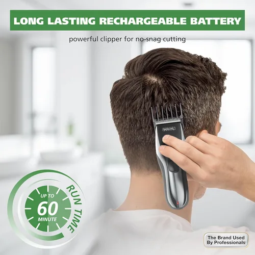 Vista 5 de Wahl Clipper - Kit recargable con cable/inalámbrico para cortar y recortar el pelo para cabezas, barbas más largas y aseo corporal completo