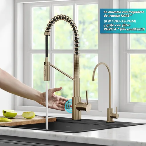 Vista 4 de Kraus Oletto Kitchen Faucet with Round Handle