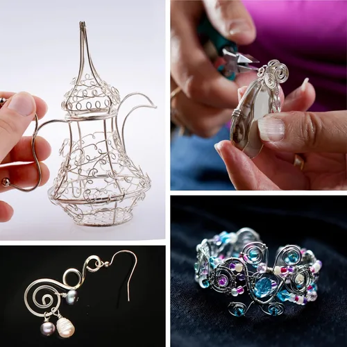 Vista 7 de The Beadsmith - Alicates de micro alambre para crear 6 tamaños (entre 1-4 mm) de bucles y eslabones, 5.5" de largo (140 mm), cabeza de acero pulido