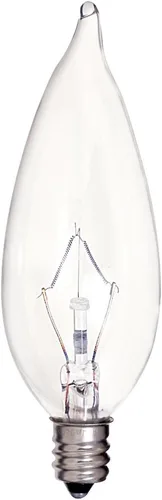 Vista 9 de Satco S3272 - Bombilla incandescente CA7 de 10 W, 80 lúmenes, color blanco suave, 2700 K, base de candelabro, regulable