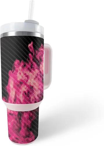 Vista 26 de MightySkins - Funda de fibra de carbono compatible con el vaso Stanley The Quencher H2.0 FlowState de 40 onzas, vida útil, acabado de fibra