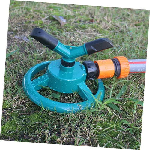 Vista 3 de Wakauto Automatic Rotating Lawn Sprinkler Spray Mode Garden Watering Tool with Stable Base for Vegetable and Above Ground Irrigation