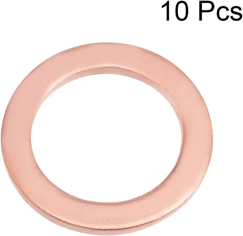 Vista 2 de uxcell Arandela plana de cobre de 0.551 in x 0.787 in x 0.059 in para tornillo de tornillo