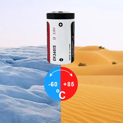 Vista 3 de Paquete de 2 baterías de litio ER34615 D Cell de 3.6 V 19000 mAh para municiones inteligentes, sensores desatendidos, seguimiento RFID