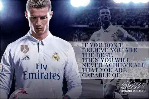 Cristiano Ronaldo - Póster motivacional con citas inspiradoras para el aula, para hombre, fútbol, profesional, coaching, arte de pared, mentalidad