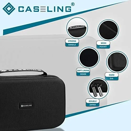 Vista 4 de caseling Funda rígida para secador de pelo Revlon One Step y Styler, bolsa de transporte con asa de transporte de fácil agarre y cremallera premium