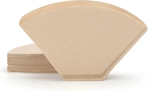 Vista 9 de Segarty Filtros de cono de café #1, paquete de 100 unidades, 1-2 tazas, papel marrón natural sin blanquear, desechable, para la mayoría