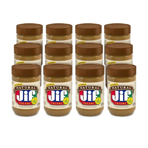 Vista 10 de Jif Natural - Crema de maní natural para untar y miel, 16 onzas, contiene 80 % de cacahuates