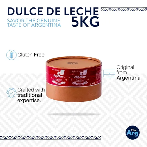 Vista 2 de THEARG Dulce de Leche 5kg - 176 oz Dulce de Leche Argentino - Crema de caramelo con leche - Sin gluten - Original de Argentina - Salsa cremosa