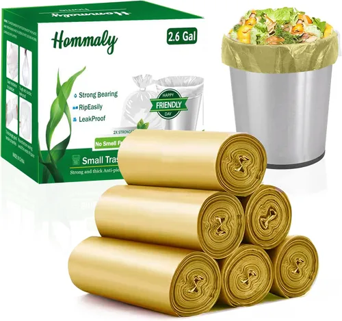 Vista 9 de Bolsas de basura pequeñas de 4 galones/180 piezas, rosas, resistentes, para baño, contenedor de basura, forro de plástico para dormitorio, oficina