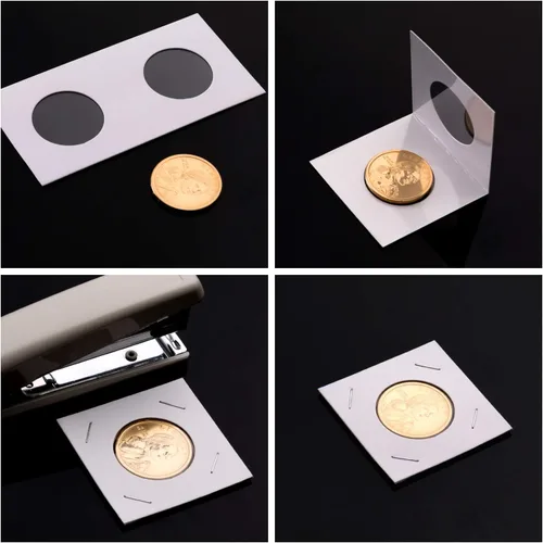 Vista 4 de 300 piezas de cartón para monedas, surtido mega abatible, 2 x 2 pulgadas para colección de monedas (6 tamaños)