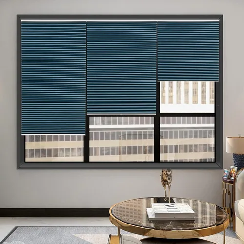 Vista 13 de Changshade Persianas celulares opacas de tamaño personalizado, sin cables, con el diámetro de panales de 1 pulgada, para oficina, sala de estar