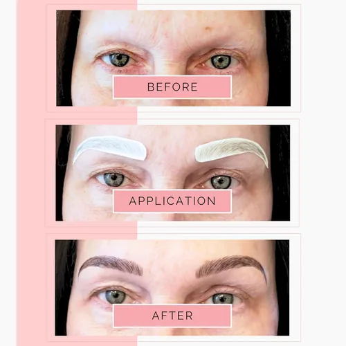 Vista 6 de Brows by Bossy Tatuaje temporal para cejas 8 colores y 6 estilos adhesivos impermeables para cejas, tatuajes falsos para el cabello como pelar