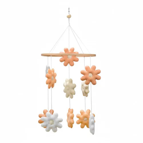 Vista 11 de Móvil de bebé para cuna – Luna azul, estrellas y nubes blancas hecho a mano para cuarto de bebé, móvil para cuna para niños