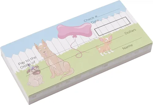 Vista 6 de Infinite Curiosity Juego de chequera para niños de aprendizaje – multicolor, tema de perro, 150 hojas, 6 x 2.7 pulgadas – Esenciales de educación