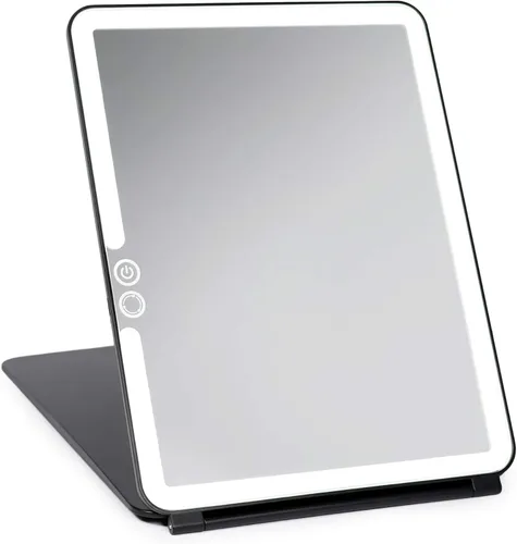 Vista 7 de LUNA London Eclipse LED Lighted Travel Vanity Makeup Mirror 3 Colour Light, Compact, Portable, Lighted, Rechargeable, Illuminated Mirror Perfect