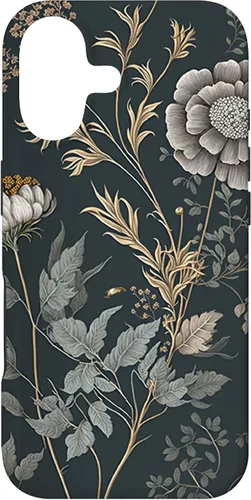 Cute Flowers Vintage Botanical Floral Illustration Case for iPhone 17