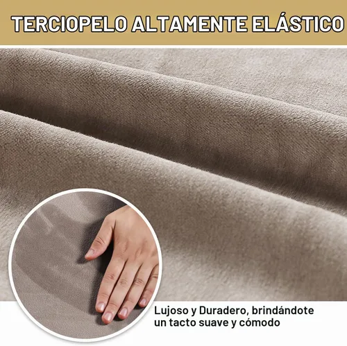 Vista 6 de H.VERSAILTEX - Fundas de terciopelo para sillas de comedor, juego de 2 fundas elásticas para sillas de comedor, fundas protectoras para sillas