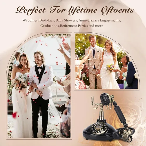 Vista 3 de Libro de visitas de audio negro, alternativa de libro de visitas de boda vintage, libro de invitados Polaroid con audio para boda, baby shower