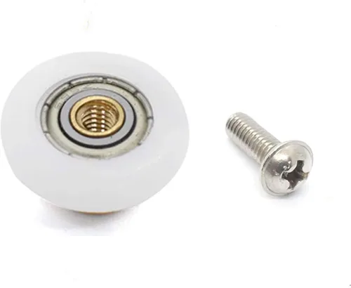 Vista 2 de 4 Sets Shower Door Rollers Runners Wheels Replacement Part Bathroom Glass Shower Sliding Door - 19mm x 5mm