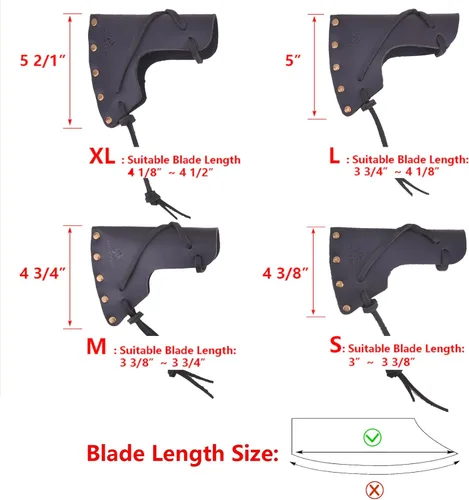 Vista 2 de Funda de cuero para hacha, cubierta de hacha de camping con cubierta segura para cabeza de hacha