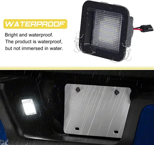 Vista 5 de F150 - Luz LED de matrícula para Ford F150, F150 Raptor 2015-2018, 6000K blanco, 36 LED, paquete de 2 luces (PZ085)