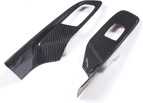 Vista 3 de Sekhyna Cubierta del panel de interruptor de elevación de ventana compatible con Chevrolet Corvette C8 Convertible 2020-2023 100% fibra de carbono