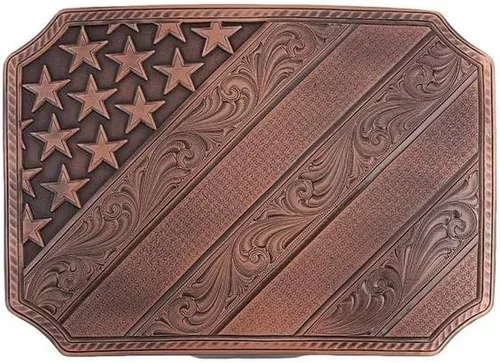 Montana Silversmiths Western Lifestyle Flag Series Made in the USA Belt Buckle