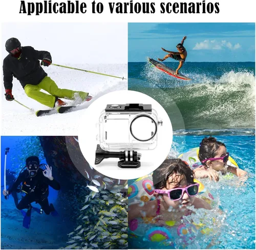 Vista 7 de PCTC Funda impermeable de 147.6 ft para DJI Osmo Action5 Pro, accesorios para DJI Osmo Action5 Pro/4/3 funda impermeable, carcasa protectora