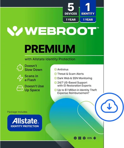 Vista 9 de Webroot Antivirus for PC Gamers 2026 1 Device 1 Year Download + System Performance Optimizer