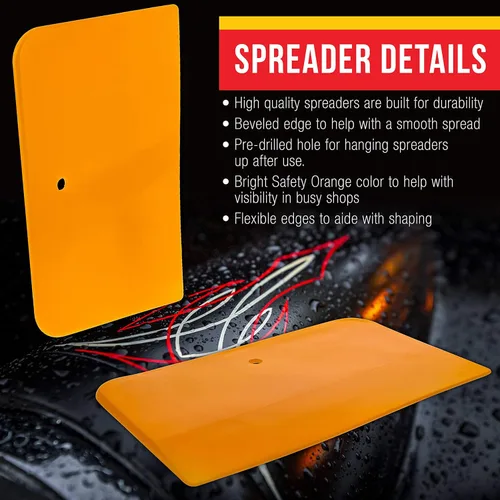 Vista 3 de Custom Shop Herramientas Esparcidoras de Relleno Corporal de Plástico de 4, 5 y 6 Pulgadas para Rellenos de Carrocería Automotriz, Masillas