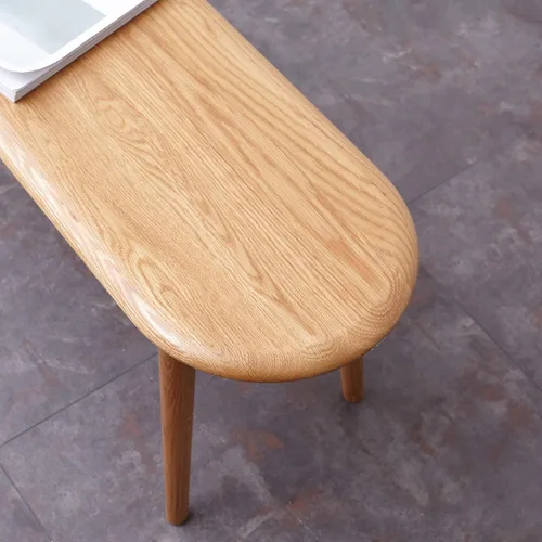 Vista 5 de Banco de comedor de madera de roble macizo para cocina, comedor, asientos de sala de estar, juegos de mesa y sillas, muebles de dormitorio