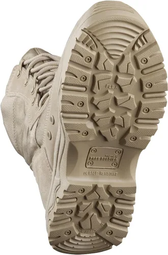 Vista 5 de FREE SOLDIER Botas tácticas para hombre de 8 pulgadas, ligeras, botas de combate duraderas, botas de trabajo militares de gamuza duradera, botas