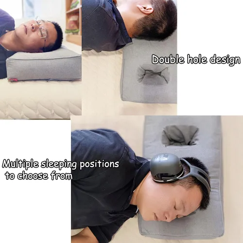 Vista 6 de Double Ear Pillows with Holes for Ear Pain, Piercing Pillow for Side Sleepers, Adjustable Height Filling for Ear Piercing Pain CNH Side Sleeping Ear