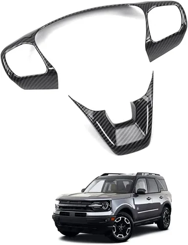 Vista 9 de Autorder Ajuste personalizado para accesorios 2021 2022 2023 2024 2025 Ford Bronco Sport Panel de marco de botón de fibra de carbono cubierta