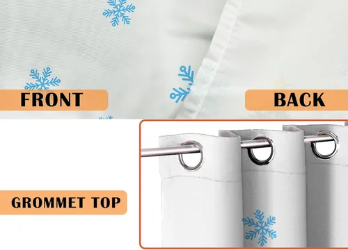 Vista 7 de Cortinas navideñas para sala de estar y dormitorio, decoración de ventana de Navidad, juegos de 2 paneles, cortinas de ventana de camión